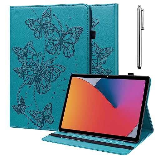 GLANDOTU Hülle für Amazon Fire Max 11 11 Zoll mit Stifthalter - Premium Kartenschlitz Ständer Flip Cover Case Fire Max 11 Tablet Hülle (Blauer Schmetterling) von GLANDOTU