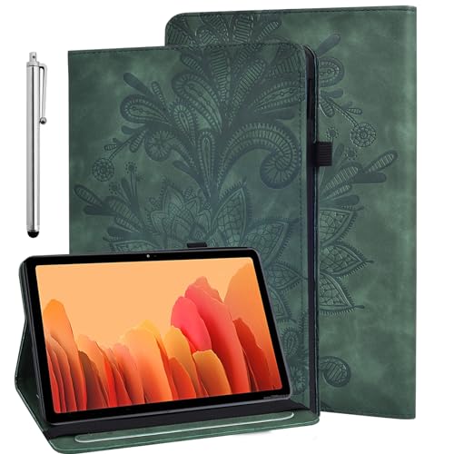 GLANDOTU Hülle für Apple iPad 9.7 Zoll 2018/2017 (iPad 6. / 5. Generation) / iPad Air 2 / Air 1 mit Schutzfolie und Stylus - Auto Schlaf/Wach Standfunktion Flip PU Leder Cover Case（Grün） von GLANDOTU