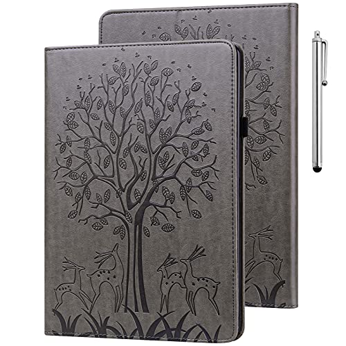 GLANDOTU Hülle für Huawei MatePad 11 11 Zoll (2021) mit Stift und Stifthalter - Ultra Dünn Standfunktion Flip PU Leder Cover Case für Huawei 11 Zoll Tablet Hülle（Grau Baum） von GLANDOTU