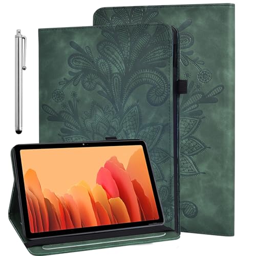 GLANDOTU Hülle für Huawei Mediapad M5 lite 10 mit Schutzfolie und Stylus Stift - Ultra Dünn Stifthalter Standfunktion Flip Cover PU Leder Tablet Case（Grün） von GLANDOTU