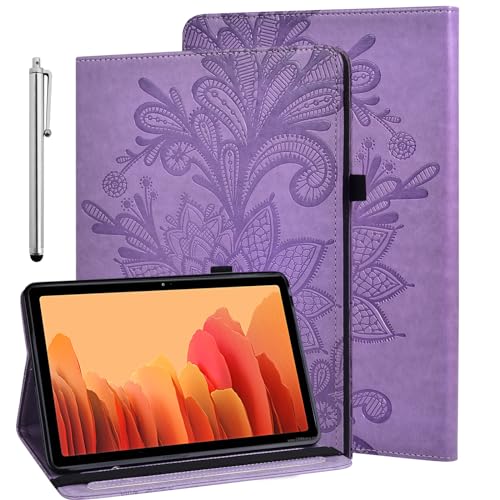 GLANDOTU Hülle für Huawei Mediapad M5 lite 10 mit Schutzfolie und Stylus Stift - Ultra Dünn Stifthalter Standfunktion Flip Cover PU Leder Tablet Case（Lila） von GLANDOTU