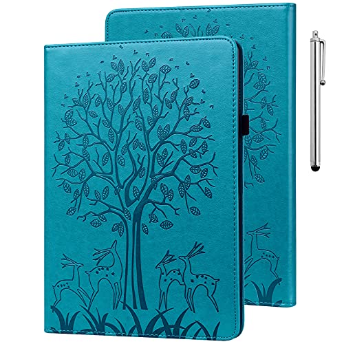 GLANDOTU Hülle für Lenovo tab m10 Plus FHD 2020 (TB-X606) / Lenovo Tab K10 (TB-X6C6L) 10,3 Zoll mit Stifthalter - Stand Flip PU Leder Cover Case Lenovo Tab M10 Plus Hülle（Blau Baum） von GLANDOTU