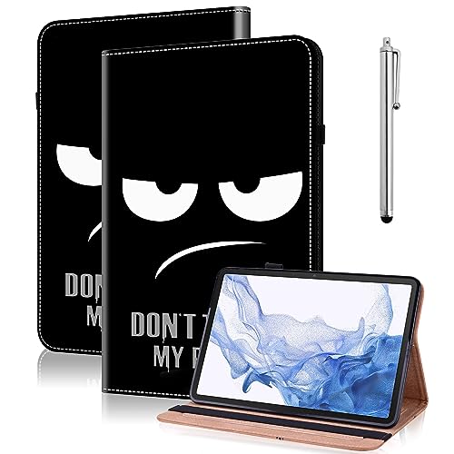 GLANDOTU Hülle für Samsung Galaxy Tab A6 10.1 2016 Folio Flip Leder Schutzhülle Galaxy Tab A 2016 Stifthalter Stand Wallet Cover Case für SM-T580 T585 Tablet Hülle - Don't Touch von GLANDOTU