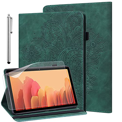 GLANDOTU Hülle für iPad 10.2 Zoll iPad 9. / 8. / 7. Generation (2021/2020/2019) mit Schutzfolie und Stylus Stift - (Auto Schlaf/Wach) Ultra Dünn Flip PU Leder Cover Case（Grün） von GLANDOTU