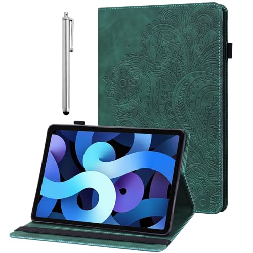 GLANDOTU Hülle für iPad Mini (A17 Pro 2024 Modell, 7. Generation) / iPad Mini 6 (2021 Modell, 6. Generation) Flip Leder Schutzhülle Stifthalter Stand Hülle für iPad Mini 7（Grün） von GLANDOTU