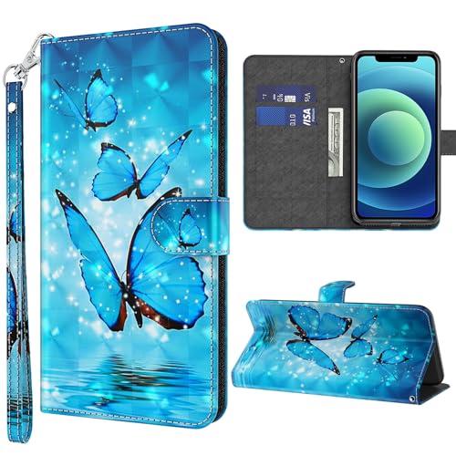GLANDOTU Lederhülle für Samsung Galaxy A15 4G/5G Hülle, Kartensteckplätzen Muster Flip Motive Wallet Handyhülle Tasche Case Schutzhülle Kompatibel mit Samsung A15 Hülle - Blauer Schmetterling GLANDOTU Lederhülle für Samsung Galaxy A15 4G/5G Hülle, Kartensteckplätzen Muster Flip Motive Wallet Handyhülle Tasche Case Schutzhülle Kompatibel mit Samsung A15 Hülle - Blauer Schmetterling von GLANDOTU