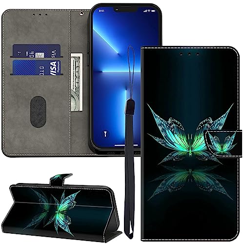 GLANDOTU Lederhülle für Samsung Galaxy J5 2016 Hülle, Kartensteckplätzen Muster Flip Motive Wallet Handyhülle Tasche Case Schutzhülle Kompatibel mit Samsung J5 2016 Hülle - Reflexionen von GLANDOTU