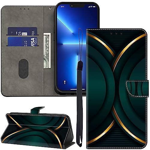 GLANDOTU Lederhülle für Xiaomi 12T / Xiaomi 12T Pro Hülle, Kartensteckplätzen Muster Flip Motive Wallet Handyhülle Tasche Case Schutzhülle Kompatibel mit Xiaomi 12T Pro Hülle - Geometrisch von GLANDOTU