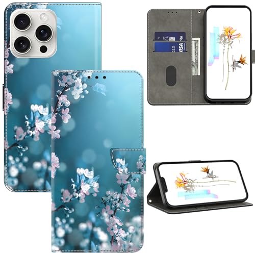 GLANDOTU Lederhülle für iPhone 16 Pro Hülle, Kartensteckplätzen Muster Flip Wallet Handyhülle Kompatibel mit iPhone 16 Pro Hülle, Pflaumenblüte GLANDOTU Lederhülle für iPhone 16 Pro Hülle, Kartensteckplätzen Muster Flip Wallet Handyhülle Kompatibel mit iPhone 16 Pro Hülle, Pflaumenblüte von GLANDOTU