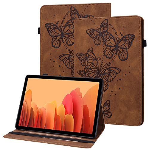 GLANDOTU Tablet Hülle für Samsung Galaxy Tab A7 Lite 8.7 Zoll 2021 (T220/T225) Schutzhülle mit Stifthalter - Ständer Flip PU Leder Cover für Samsung Tab A7 Hülle 8.7 Hülle (Brauner Schmetterling) von GLANDOTU