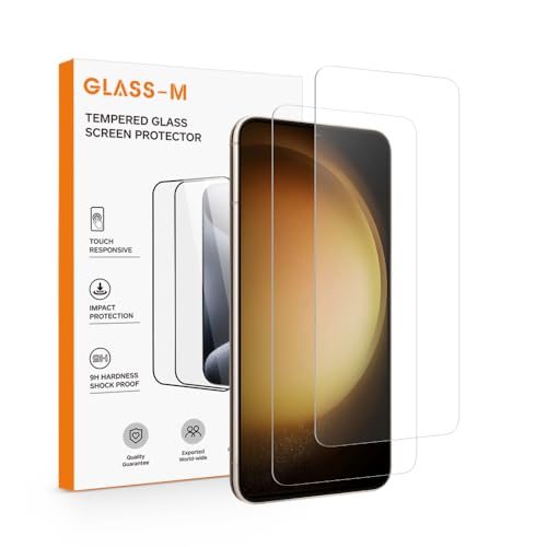 GLASS-M [2 Pack Panzerglas Schutzfolie für Samsung Galaxy S23 5G, Vollständige Abdeckung Glasabdeckung, Kompatibel mit Fingerabdrucksensor, Anti-Kratzer Displayschutzfolie GLASS-M [2 Pack Panzerglas Schutzfolie für Samsung Galaxy S23 5G, Vollständige Abdeckung Glasabdeckung, Kompatibel mit Fingerabdrucksensor, Anti-Kratzer Displayschutzfolie von GLASS-M