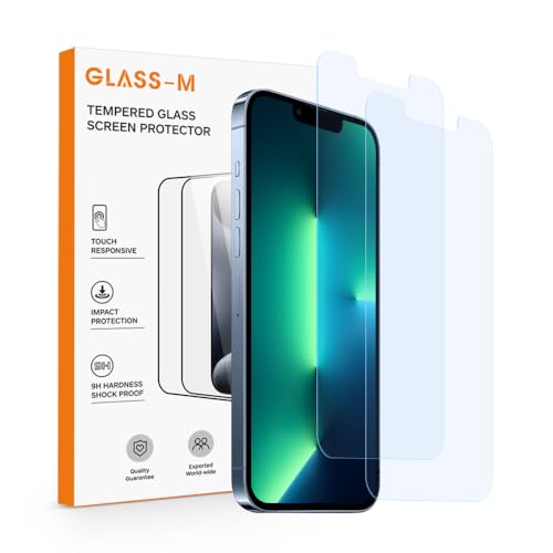 GLASS-M Anti-Blaulicht-Displayschutzfolie, Schutzfolien für Handys, für das neue iPhone (6,1 Zoll), Augenschutz, gehärtetes Glas, vollständige Abdeckung, blaues Licht, blendfrei, 2 Stück von GLASS-M