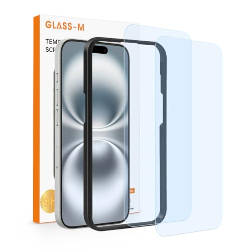 GLASS-M Anti-Blaulicht Displayschutzfolie für iPhone 16, Blaulichtblocker Kratzfest, Augenschutz Panzerglasfolie, mit Einfache Installation Rahmen GLASS-M Anti-Blaulicht Displayschutzfolie für iPhone 16, Blaulichtblocker Kratzfest, Augenschutz Panzerglasfolie, mit Einfache Installation Rahmen von GLASS-M