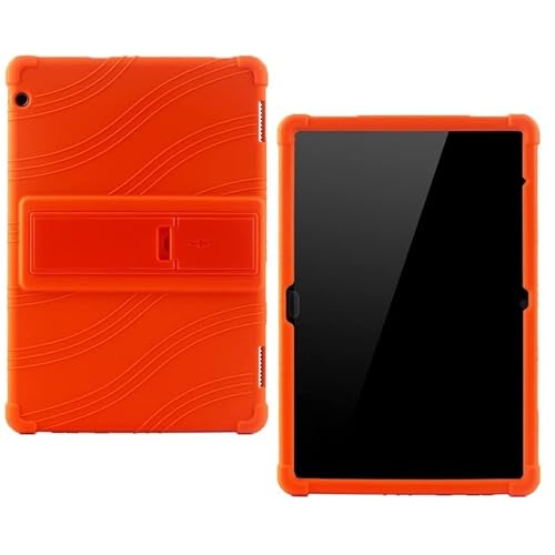 GLAZZY Hülle Kompatibel mit Huawei MediaPad T5 10 Cover AGS2-W09/W19/L09 Kinder Silikon Stoßfest Stand Cover für Huawei T5 10.1'' (Color : Orange, Size : Mediapad T5 10.1) von GLAZZY