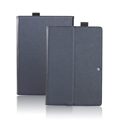 GLAZZY Hülle Kompatibel mit Lenovo Yoga Duet 7 13IML05 13 Zoll PU Leder Folio Stand Case 2-in-1 für Lenovo Yoga Duet IML 13'' (Color : Black, Size : Yoga Duet 7 13IML05 13'') von GLAZZY