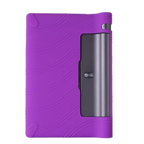 GLAZZY Hülle kompatibel mit Lenovo Yoga Tab 3 10.1 YT3-X50M YT3-X50F Stoßfeste weiche Silikonhülle für Lenovo Yoga Tab YT3-X50FML (Color : Purple) von GLAZZY