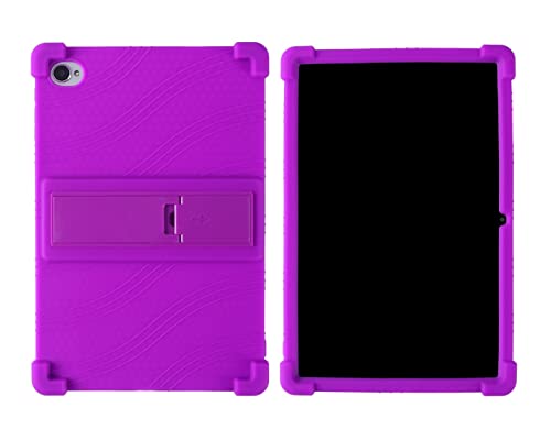 GLAZZY Kinderhülle für Blackview Tab 15 Pro 10,51-Zoll-Tablet Kinderfreundliches weiches Silikon, verstellbare Ständerabdeckung für Blackview Tab 15 (Color : Purple, Size : Blackview Tab15 Pro) von GLAZZY