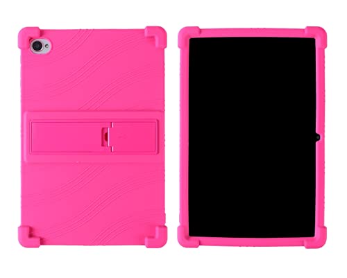 GLAZZY Kinderhülle für Blackview Tab 15 Pro 10,51-Zoll-Tablet Kinderfreundliches weiches Silikon, verstellbare Ständerabdeckung für Blackview Tab 15 (Color : Rose, Size : Blackview Tab15 Pro) von GLAZZY