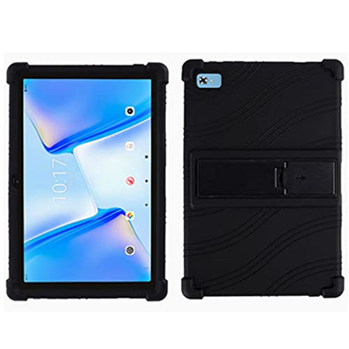 GLAZZY Silikonhülle kompatibel mit Teclast P40HD 10.1 Zoll Tablet Hülle Verstellbare Ständerabdeckung für Teclast T606 10.1'' Android 12 (Color : Black, Size : for Teclast P40HD) von GLAZZY