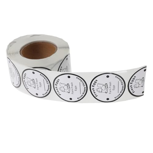 GLEAVI 1 Rolle Eierverpackung Stempel Für Frische Eier Eieraufkleber Ei-datumsstempel Hühneraufkleber Kartonetiketten Für Frische Eier Vom Bauernhof Schwarz Papier GLEAVI 1 Rolle Eierverpackung Stempel Für Frische Eier Eieraufkleber Ei-datumsstempel Hühneraufkleber Kartonetiketten Für Frische Eier Vom Bauernhof Schwarz Papier von GLEAVI
