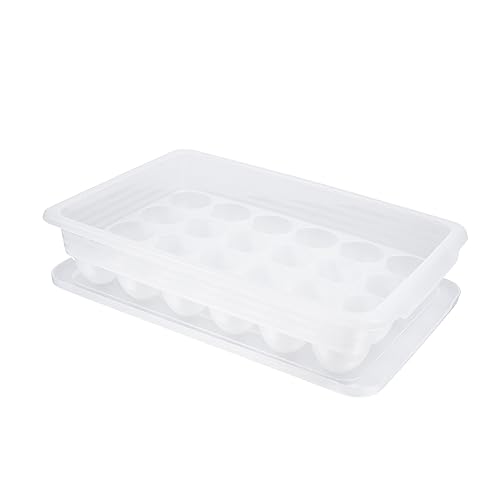 GLEAVI 1 Stück Karton 24 Eierschalen Kühlschrank Eierablage Kücheneierablage Eierträger Eierablagen Für Teufelseier Aufbewahrungsbehälter Aus Kunststoff Eierständer Pp Eben Lagerregal von GLEAVI