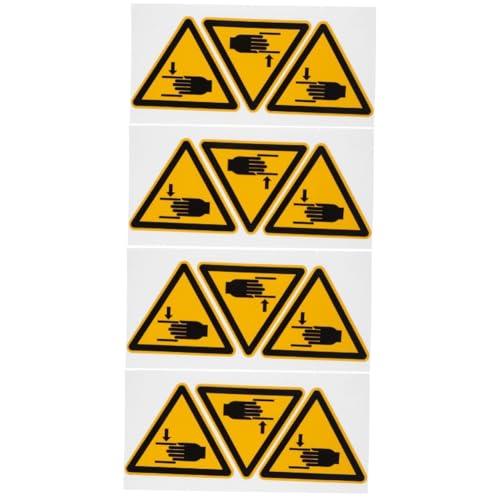 GLEAVI 2 Sätze Sicherheitswarnschilder Aufkleber Klebesticker Safe Todsicher Aman Etiketten Warnzeichen Für Gefahr Warnschilder Zum Einklemmen Der Hände Selbstklebendes Vinyl 6 Stück * 2 GLEAVI 2 Sätze Sicherheitswarnschilder Aufkleber Klebesticker Safe Todsicher Aman Etiketten Warnzeichen Für Gefahr Warnschilder Zum Einklemmen Der Hände Selbstklebendes Vinyl 6 Stück * 2 von GLEAVI