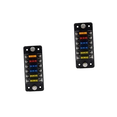 GLEAVI 2Er-Packung auto sicherungskasten im Einklang edelstahlschrauben fuse holder Nickelbeschichtete Kupfersicherungsklemmen autosicherungen Sicherungshalter Körper Black von GLEAVI