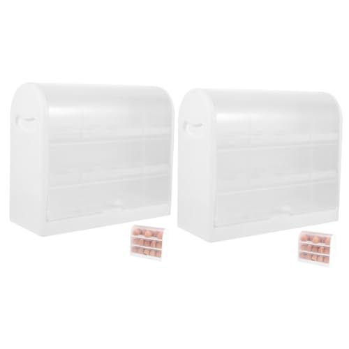 GLEAVI 2St eierkarton eierschale Lebensmittelspender Eierbehälter Multi-Grid-Eierhalter Eierschale mit mehreren Ebenen Kühlschrank Eierregal Lagerregal Container Eierplatte Plastik Weiß GLEAVI 2St eierkarton eierschale Lebensmittelspender Eierbehälter Multi-Grid-Eierhalter Eierschale mit mehreren Ebenen Kühlschrank Eierregal Lagerregal Container Eierplatte Plastik Weiß von GLEAVI