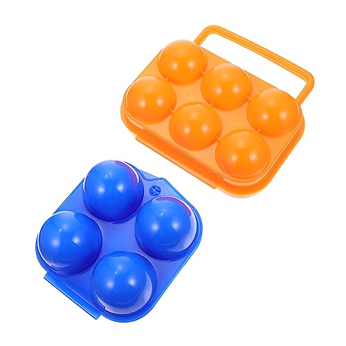 GLEAVI 2st Aufbewahrungsbox Für Eier Camping Eierträger Eier Tragetasche Eierhalter Halter Für 6 Eierfächer Tragbarer Eierträger Küche Camping Eierbehälter Angeln Grill Reisen Plastik von GLEAVI