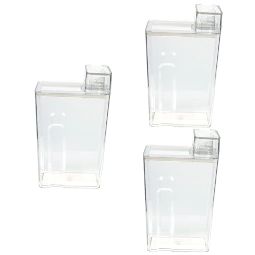 GLEAVI 3 Stück Wäsche-Aufbewahrungsbox Glashalter Reise-Seifen-Kunststoff-Ständer Küchenaufbewahrung Nachfüllbarer Wäsche-Flaschenspender Das Haustier Transparente von GLEAVI