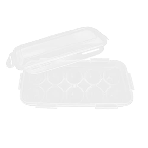 GLEAVI 3er-box Eierspender Tragbarer Eierhalter Kühlschrank Eierbehälter Behälter Mit Deckel Kühlschrank-eierhalter-fach Aufbewahrungsbox Für Eier Veranstalter Plastik Füllung Weiß von GLEAVI