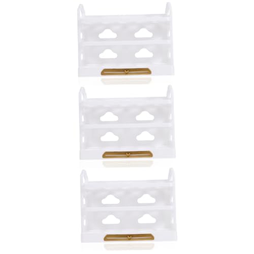 GLEAVI 3st Aufbewahrungsbox Für Eier Eierbehälter Für Die Küche Mini-kühlschrank-organizer Mini-kühlschränke Organizer Für Gefriereier Eierregal Weiß Eierkarton Mehrschichtig Das Haustier von GLEAVI