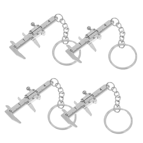 GLEAVI 4 Stücke Messschieber Schlüsselanhänger Mini Messschieber Schlüsselanhänger Werkzeuge Tasche Messschieber Edelstahl Silber GLEAVI 4 Stücke Messschieber Schlüsselanhänger Mini Messschieber Schlüsselanhänger Werkzeuge Tasche Messschieber Edelstahl Silber von GLEAVI
