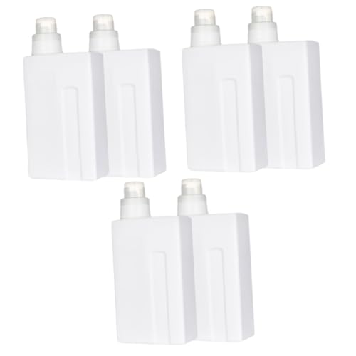 GLEAVI 6 Stk Waschmittelflasche Wieder Auffüllbar Flaschen Unterbehälter Für Lotion Leere Waschmittelschublade Flüssigseifenspender Mini Flüssige Flasche Sport Reisen Sekundäre Milch Weiß von GLEAVI