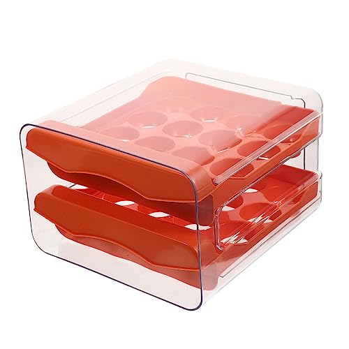 GLEAVI Aufbewahrungsbox für Eier durchsichtige Kunststoffbehälter durchsichtiger Vorratsbehälter Schublade verschleißfester Eierorganisator praktischer Eierorganisator Multifunktion von GLEAVI
