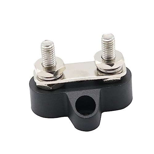 GLEAVI Auto Stromverteilerblock Doppelte Anschlussklemme Pflicht Batterieklemme Stecker schwer Stromverteilerblock für Boote Anschlussbolzen Black von GLEAVI