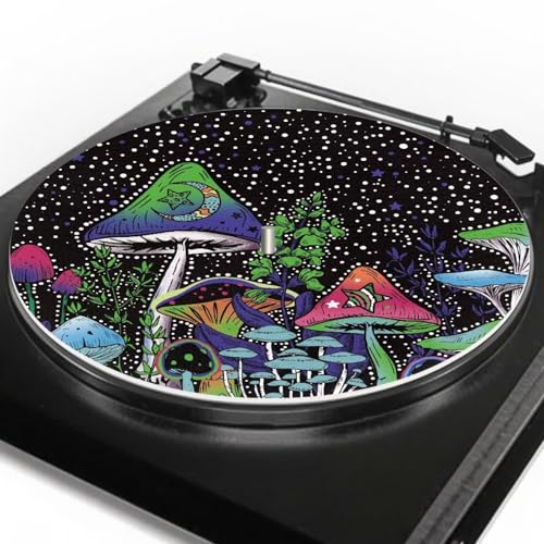 GLENLCWE Stars Mushroom Turntable Mat 12 Zoll Slipmat for Phonograph LP Vinyl Record Player Soft Vinyl Record Accessories Turntable Felt Pad GLENLCWE Stars Mushroom Turntable Mat 12 Zoll Slipmat for Phonograph LP Vinyl Record Player Soft Vinyl Record Accessories Turntable Felt Pad von GLENLCWE