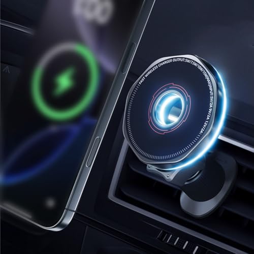 GLFLOW Autohalterung, Autotelefonhalter mit 15W Schnellladung, kabelloses Ladegerät, verstellbare Autotelefonhalterung, hitzebeständig, drehbar GLFLOW Autohalterung, Autotelefonhalter mit 15W Schnellladung, kabelloses Ladegerät, verstellbare Autotelefonhalterung, hitzebeständig, drehbar von GLFLOW