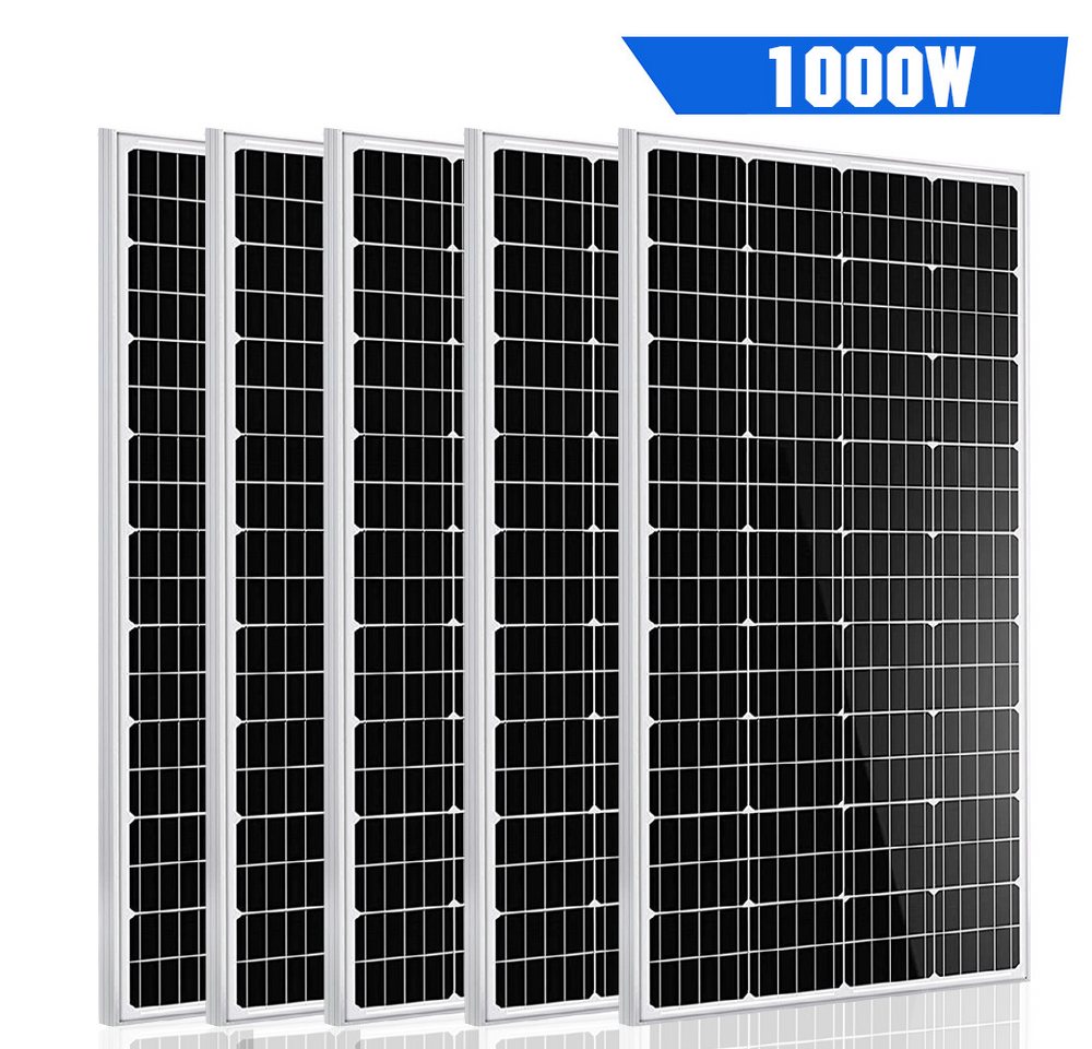 GLIESE Solarmodul-Halterung 1000W Solarpanel Set 12V Solarmodul 12V für Balkonkraftwerk, (5-tlg) von GLIESE