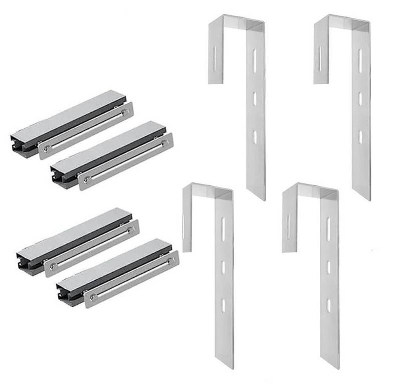 GLIESE Solarmodule Halterung balkonkraftwerk halterung Neigungswinkel 0-90° Solarmodul-Halterung, (Set, 4-tlg., Quadrat-Haken, Verstärkungszubehör) von GLIESE