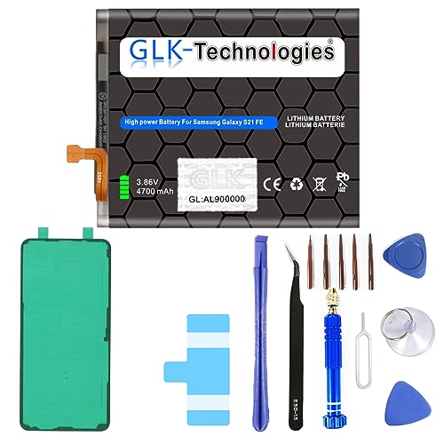 GLK-Technologies® High Power Ersatzakku kompatibel mit Samsung Galaxy S21 FE 5G SM-G990 EB-BG990ABY Battery accu 4700mAh Akku inkl. Profi Werkzeug Set Kit NUE von GLK-Technologies
