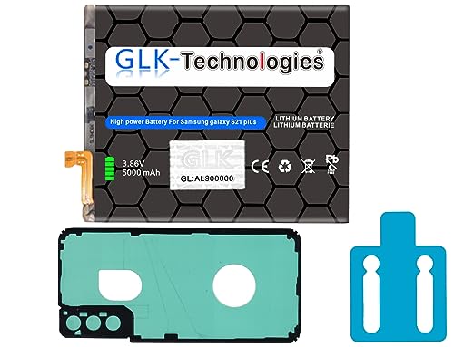 GLK-Technologies® High Power Ersatzakku kompatibel mit Samsung Galaxy S21 Plus G996B EB-BG996ABY Battery accu 4200mAh Akku inkl. 2X Klebebandsätze von GLK-Technologies