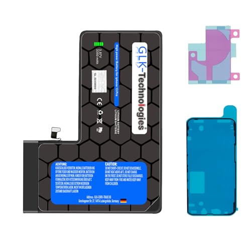 High Power Ersatzakku kompatibel mit Apple iPhone 13 Pro A2656 A2638 A2483 GLK-Technologies Battery accu 3350 mAh Akku inkl. 2X Klebebandsätze von GLK-Technologies