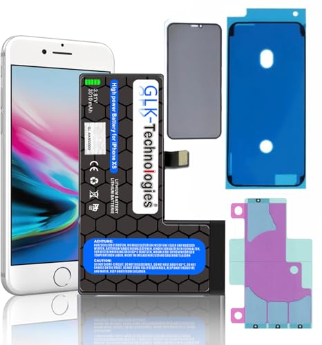High Power Ersatzakku kompatibel mit Apple iPhone XS | GLK-Technologies Battery | accu | 2740 mAh Akku | inkl. 2X Klebebandsätze RATIS Schutzfolien Anti Spy Panzer von GLK-Technologies
