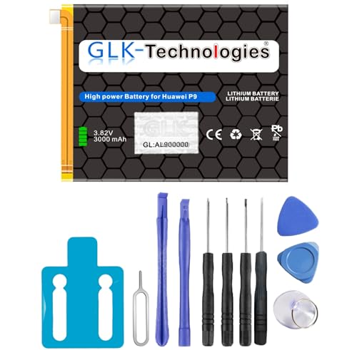 High Power Ersatzakku kompatibel mit Huawei P9 Lite HB366481ECW | Original GLK-Technologies Battery | accu | 3000 mAh Akku | inkl. Werkzeug Set Kit von GLK-Technologies