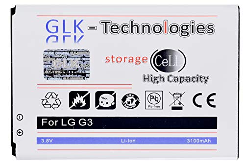 High Power Ersatzakku kompatibel mit LG G3 D855 D690 D830 D850 D851 LTE | Original GLK-Technologies Battery | accu | 3100mAh Akku High Power Ersatzakku kompatibel mit LG G3 D855 D690 D830 D850 D851 LTE | Original GLK-Technologies Battery | accu | 3100mAh Akku von GLK-Technologies