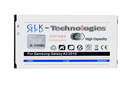 High Power Ersatzakku kompatibel mit Samsung Galaxy A3 2016 (A310F) BA310ABE | Original GLK-Technologies Battery | accu | 2300 mAh Akku | NEU von GLK-Technologies