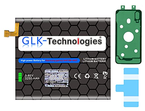 High Power Ersatzakku kompatibel mit Samsung Galaxy A40 (A405F) | Original GLK-Technologies Battery | EB-BA405ABE accu | 3250mAh Akku | inkl. 2X Klebebandsätze von GLK-Technologies