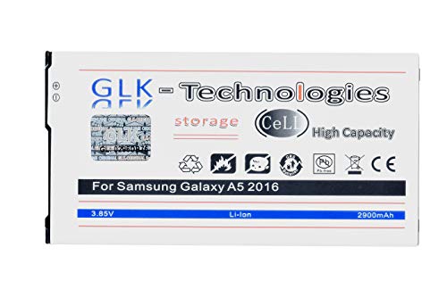 High Power Ersatzakku kompatibel mit Samsung Galaxy A5 2016 SM-A510F Eb-BA510ABE | Original GLK-Technologies Battery | accu | 2900 mAh Akku High Power Ersatzakku kompatibel mit Samsung Galaxy A5 2016 SM-A510F Eb-BA510ABE | Original GLK-Technologies Battery | accu | 2900 mAh Akku von GLK-Technologies