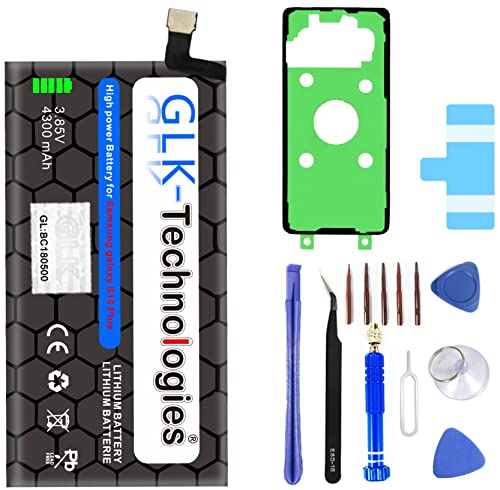 High Power Ersatzakku kompatibel mit Samsung Galaxy S10 Plus S10+ G975 EB-BG975ABU | Original GLK-Technologies Battery | accu | 4300 mAh Akku | inkl. Profi Werkzeug Set von GLK-Technologies